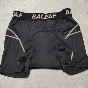 Baleaf Padded Cycling Shorts Men XL Black Poly Spandex Blend Training Activity